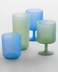 Abode Homewares Polypropylene Mesa Goblet Set of 6