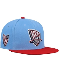Men's Mitchell & Ness Light Blue, Red New Jersey Nets Hardwood Classics Snapback Hat