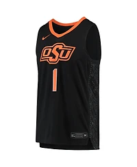 Men's Nike #1 Black Oklahoma State Cowboys Team Replica Basketball Jersey