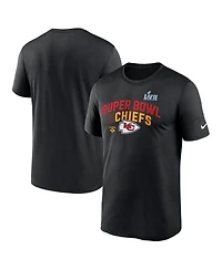 Men's Nike Black Kansas City Chiefs Super Bowl Lvii Team Logo Lockup T-shirt