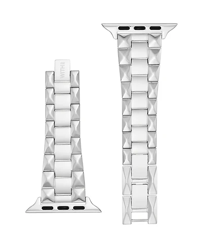 WITHit Silver-Tone Stainless Steel Pyramid Bracelet designed for Apple Watch 42mm (Series 10) & 38/40/41mm