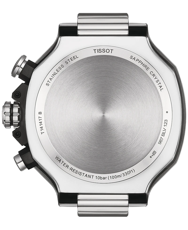 Tissot Men's Swiss Chronograph T-Race Black Strap Watch 45mm