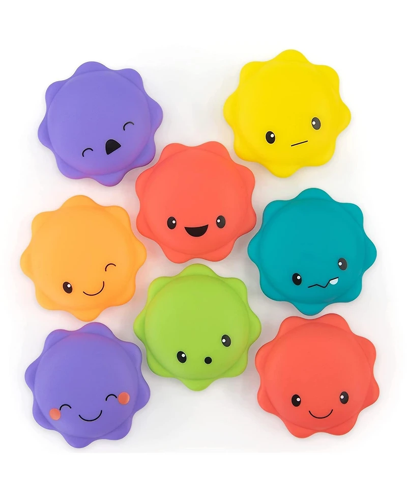 Sassy Baby Baby Sassy Macaron Bath Squirter Toys, 8 Piece, 6 Month
