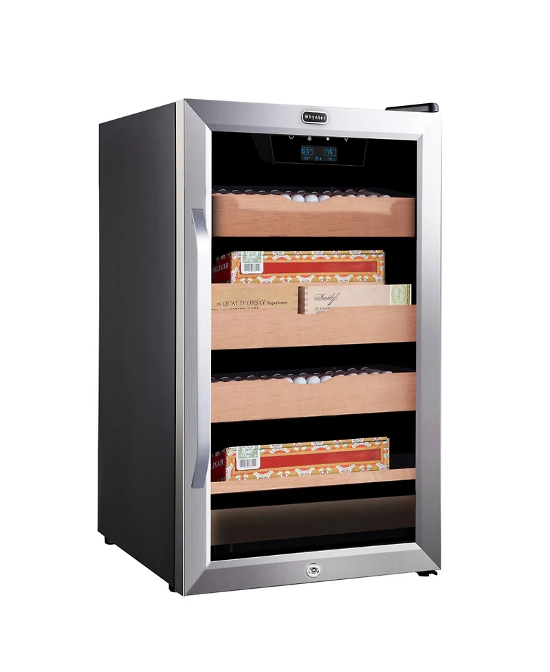Whynter 4.2 cu.ft. Cigar Cabinet Cooler and Humidor Cedar Shelves