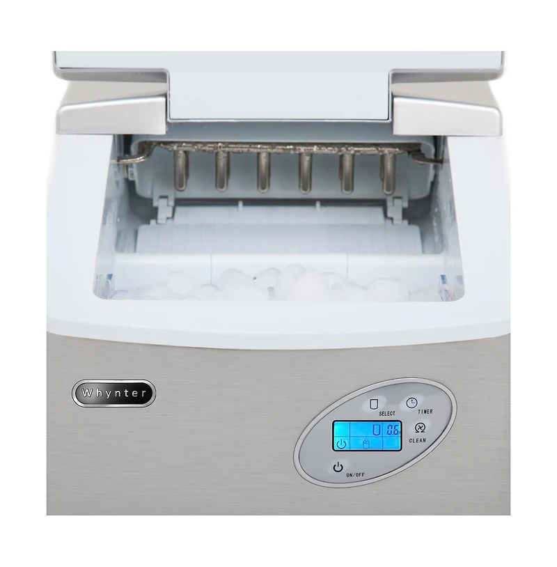 Whynter Portable Ice Maker 49 lb capacity - Stainless Steel