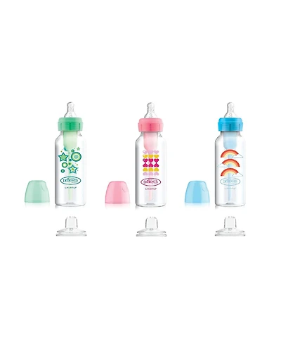 Dr. Browns Baby Options+ Anti-Colic Baby Bottle to Sippy Bottle Starter Kit, 8oz, 3 pack