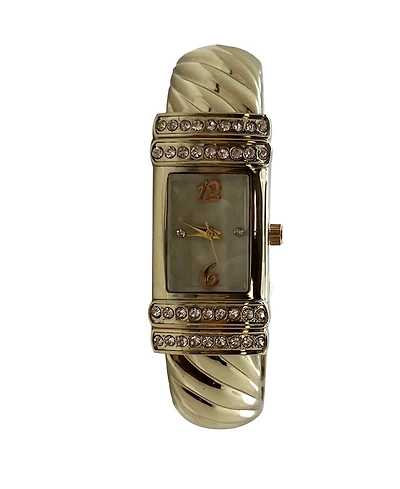 Olivia Pratt Metallic Thin Face Bangle Women Watch