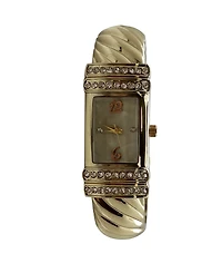 Olivia Pratt Metallic Thin Face Bangle Women Watch