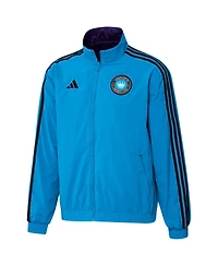 Men's adidas Blue, Purple Charlotte Fc 2023 On-Field Anthem Full-Zip Reversible Team Jacket