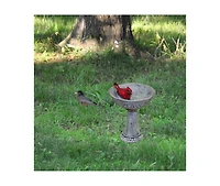G & F Products Garden Miniature Cardinal Birdbath