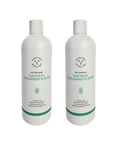 JoJo Modern Pets Dr. Theo's Dog Shampoo - Oatmeal, Cucumber & Aloe - 16 oz (2-Pack)
