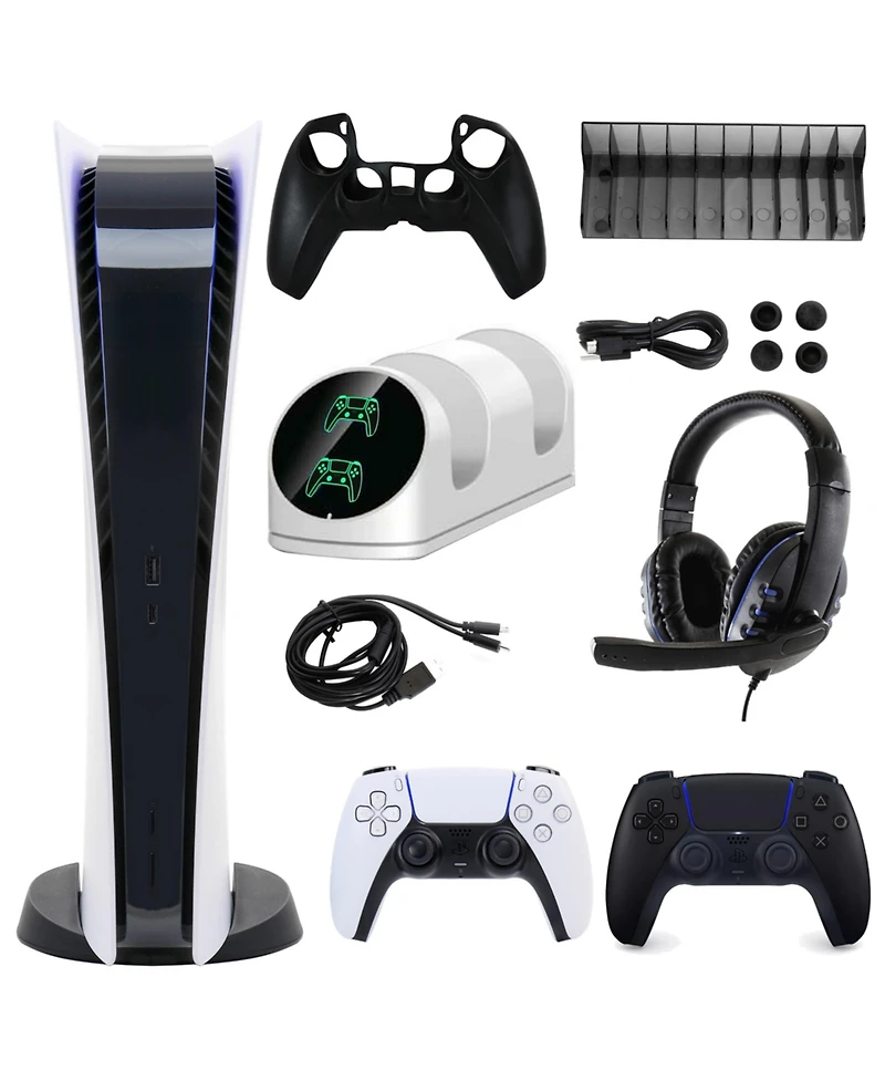PS5 Digital Console w/ Extra Dualsense Controller & Accessories Kit
