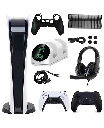 PS5 Digital Console w/ Extra Dualsense Controller & Accessories Kit