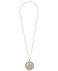 Diamond Allah 22" Pendant Necklace (1/4 ct. t.w.) in Sterling Silver