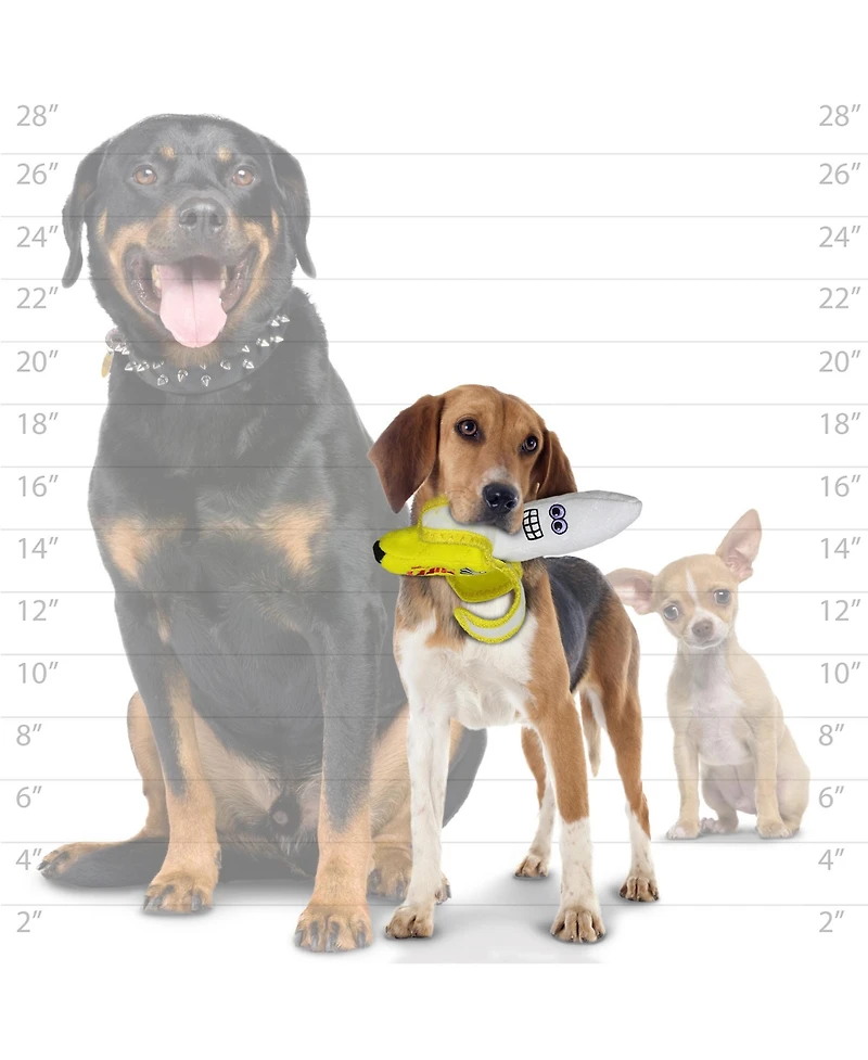 Tuffy Funny Food Banana, 2-Pack Dog Toys