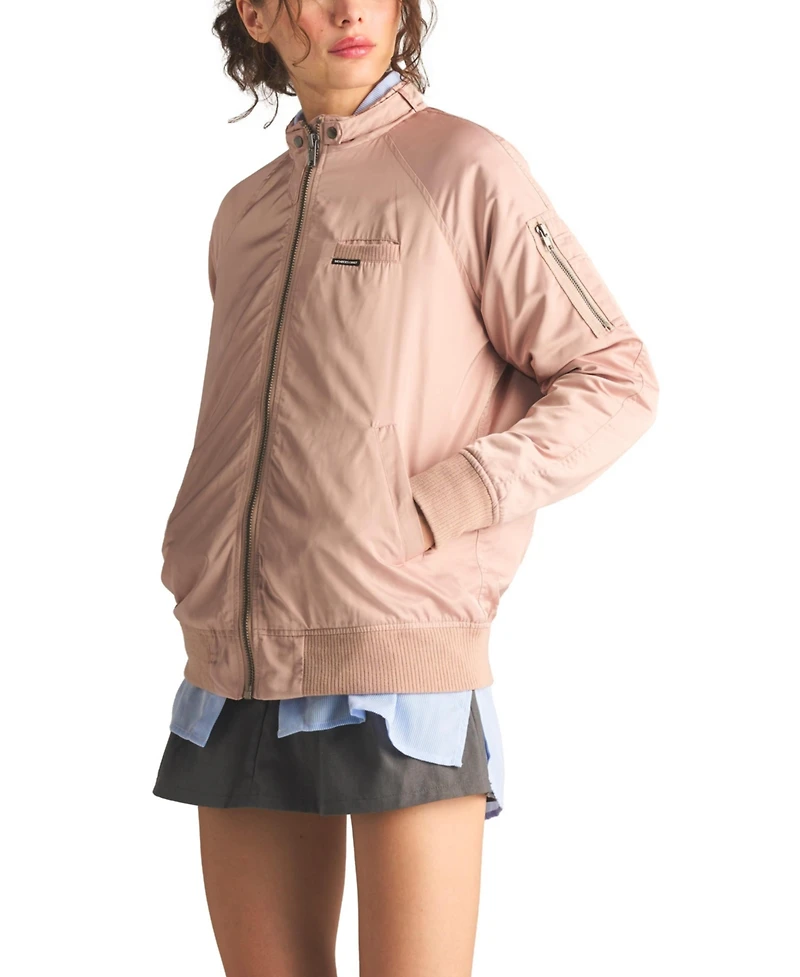 Women's Satin Bomber Jacket