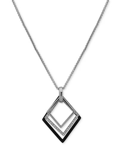 Karl Lagerfeld Paris Geometric Nested 36" Long Adjustable Pendant Necklace