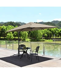 Patio Offset Cantilever Umbrella Aluminum Rotation Tilt