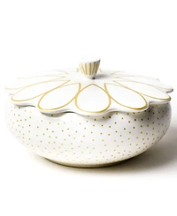 Coton Colors by Laura Johnson Deco Gold Scallop Covered Bowl