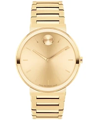 Movado Men's Bold Horizon Swiss Quartz Ionic Plated Light Gold-Tone Steel Watch 40mm