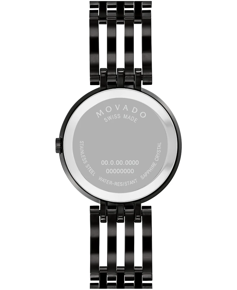 Movado Women's Esperanza Swiss Quartz Black Pvd Watch 28mm