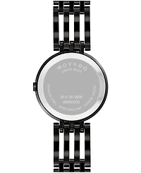 Movado Women's Esperanza Swiss Quartz Black Pvd Watch 28mm