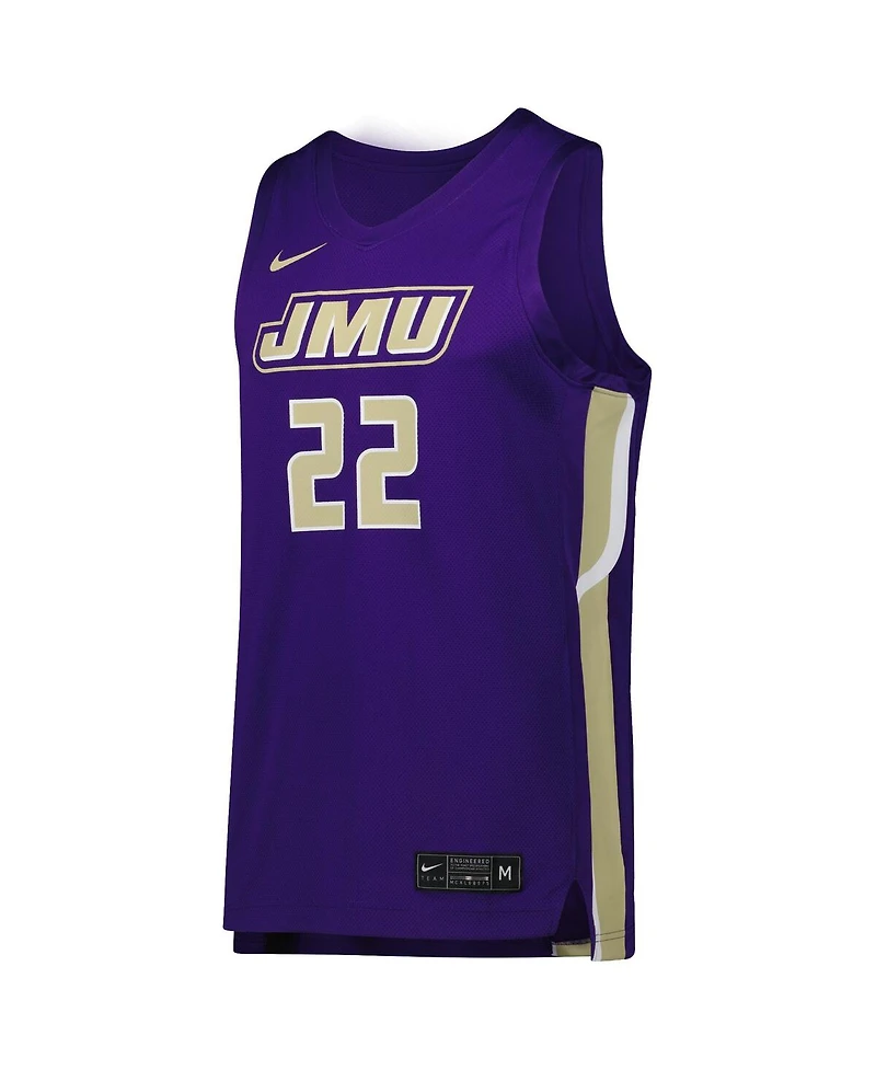 Men's Nike Purple James Madison Dukes Replica Basketball Jersey