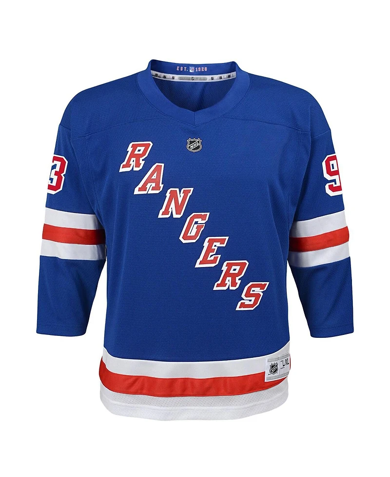 Big Boys Mika Zibanejad Blue New York Rangers Home Replica Player Jersey