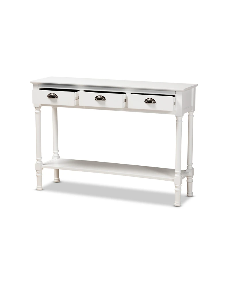 Baxton Studio Garvey French Provincial Finished Wood 3-Drawer Entryway Console Table