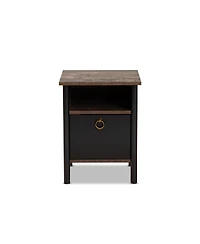 Baxton Studio Vaughan Modern and Contemporary 19.5" Two-Tone and Finished Wood Nightstand