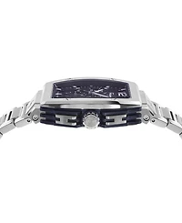 Salvatore Ferragamo Men's Swiss Chronograph F-80 Tonneau Stainless Steel Bracelet Watch 42mm