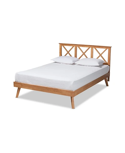 Baxton Studio Galvin Modern and Contemporary Queen Size Finished Wood Platform Bed
