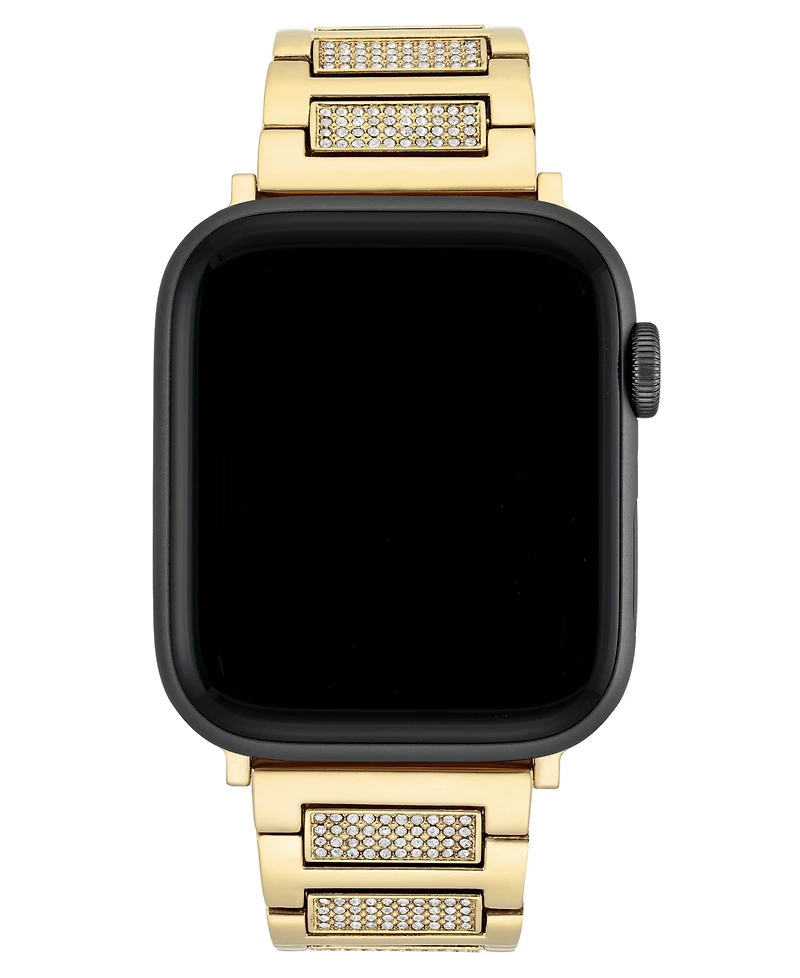 Anne Klein Women's Gold-Tone Alloy Metal with Premium Crystals Link Band designed for Apple Watch 42mm (Series 10) & 38/40/41mm