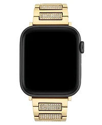 Anne Klein Women's Gold-Tone Alloy Metal with Premium Crystals Link Band designed for Apple Watch 42mm (Series 10) & 38/40/41mm