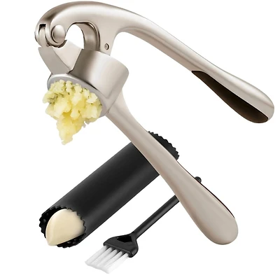 Premium Garlic Press Set - Rust Proof & Dishwasher Safe Professional Garlic Mincer Tool