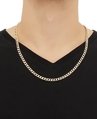 Two-Tone Curb Link 22" Chain Necklace in Sterling Silver & 14k Gold-Plate