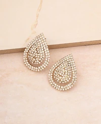 Ettika Sparkle Teardrop Studs in 18K Gold Plating