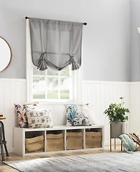 Noah Heathered Texture Semi-Sheer Rod Pocket Window Tie-up Shade