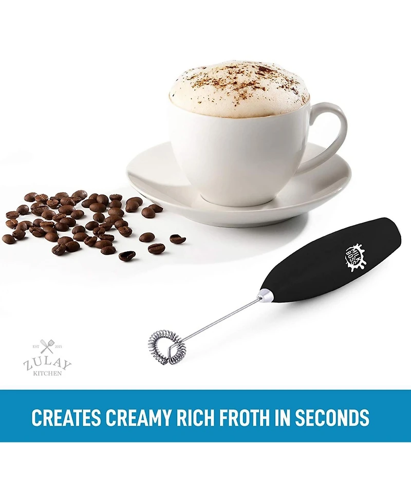 Milk Frother Whisk Handheld Electric Foam Maker with Batteries Included