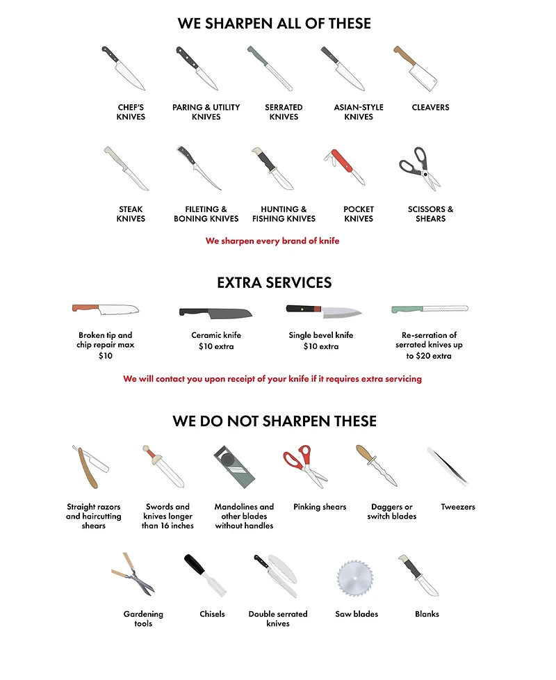 Knife Aid Sharpening Service