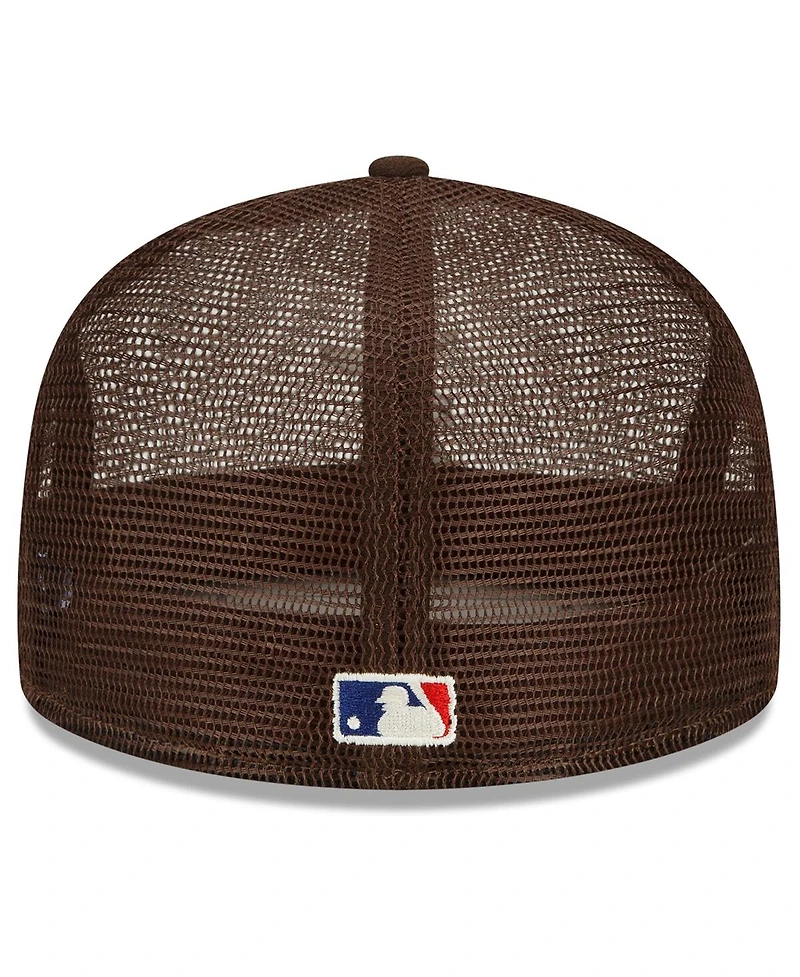 Men's New Era x Fear of God Brown Mesh 59FIFTY Fitted Hat