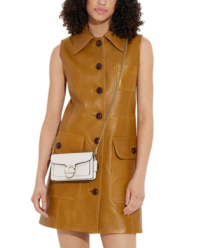 Coach Tabby Polished Pebble Leather Crossbody Wristlet