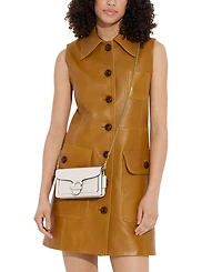 Coach Tabby Polished Pebble Leather Crossbody Wristlet
