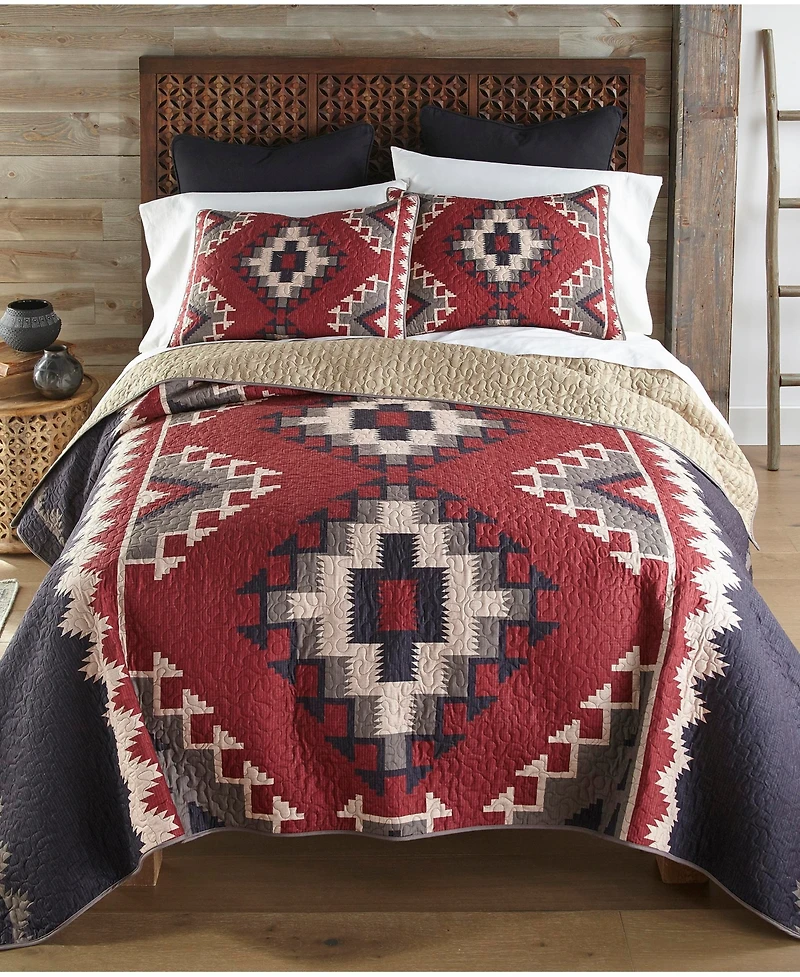 Donna Sharp Mojave Red 3 Piece Quilt Set