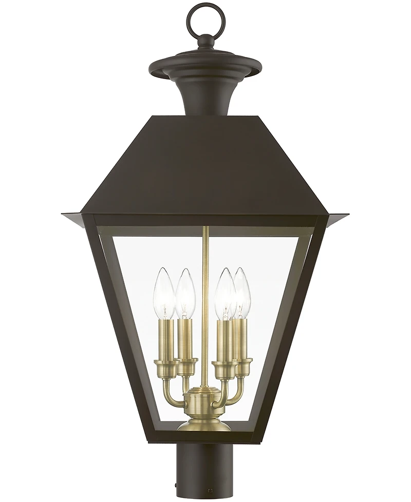Livex Wentworth 4 Light Outdoor Extra Large Post Top Lantern
