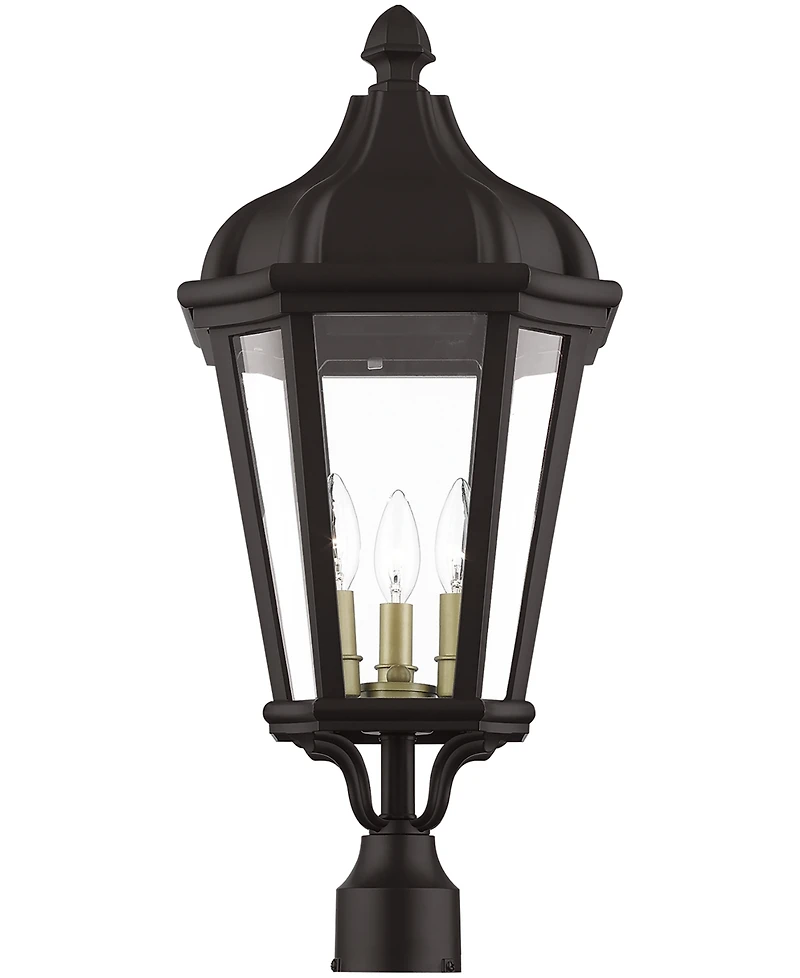 Livex Morgan 3 Light Outdoor Post Top Lantern