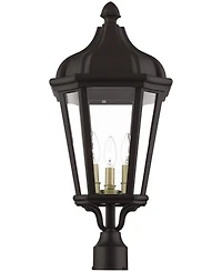Livex Morgan 3 Light Outdoor Post Top Lantern