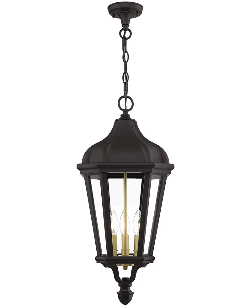 Livex Morgan 3 Light Outdoor Pendant Lantern