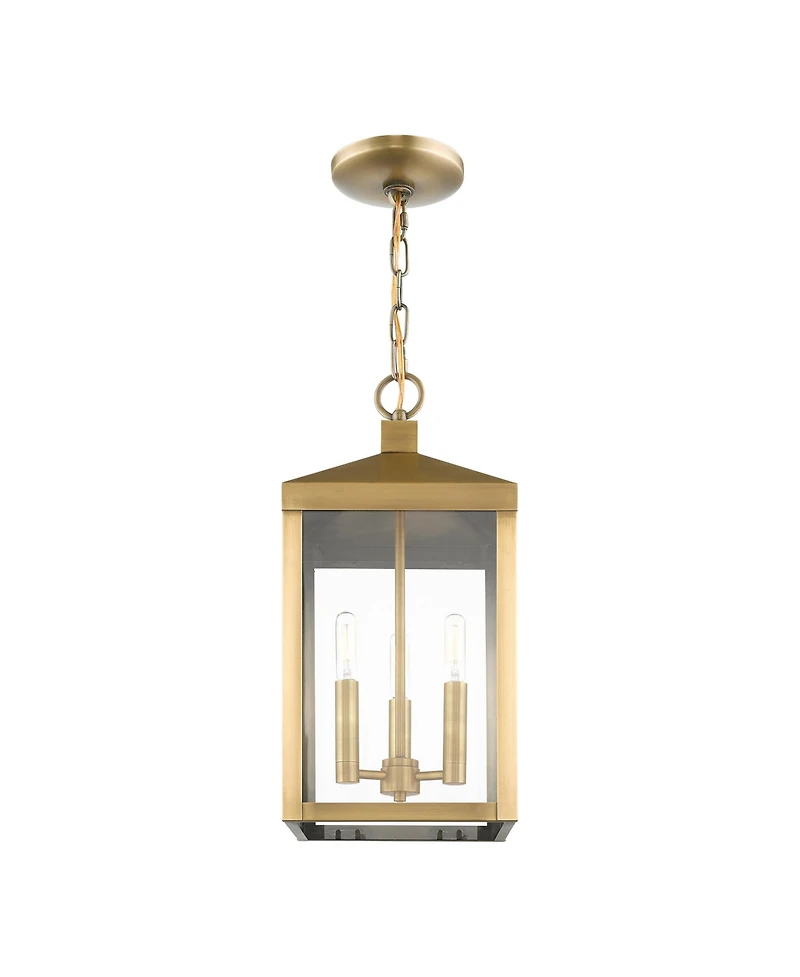 Livex Nyack 3 Light Outdoor Pendant Lantern