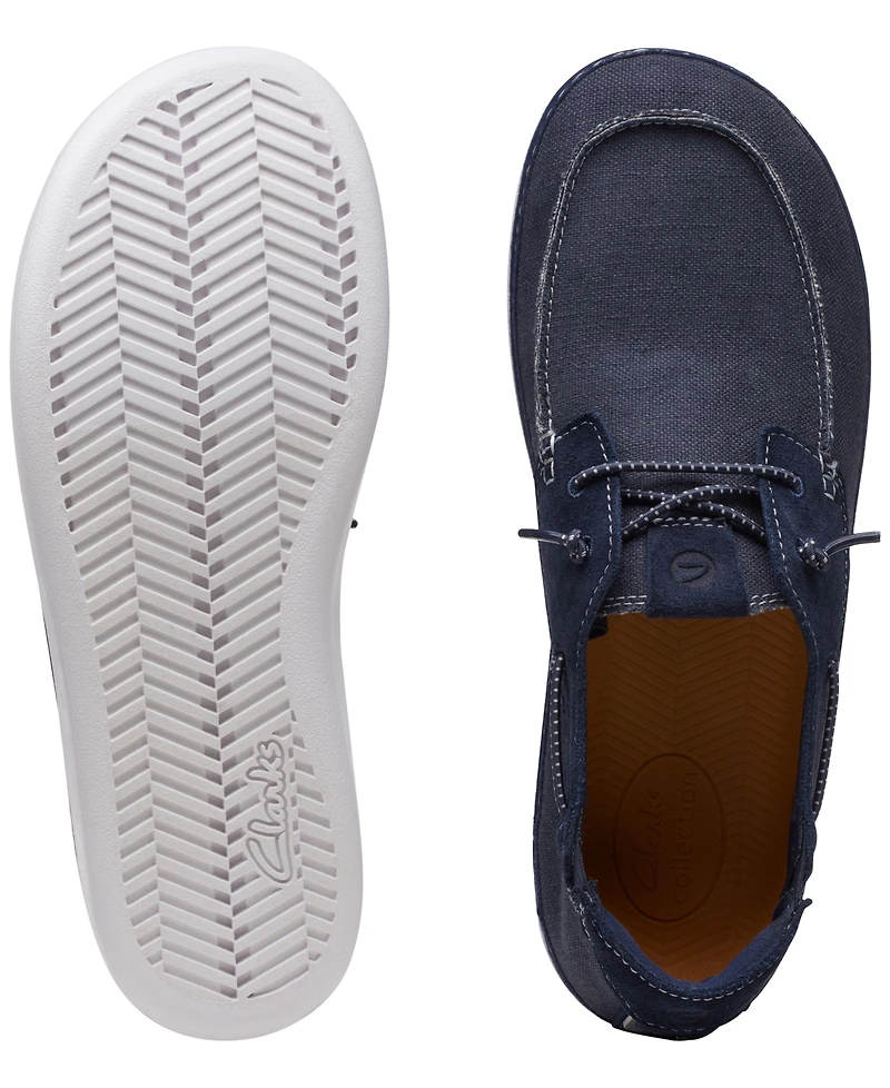 Clarks Men's Higley Tie Slip-On Canvas Boat Shoes